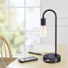 TL17-CANE-DBL BK Cane Matte Black Exposed Blub Desk Lamp