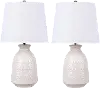 TL20-CLAUDIA-KTL WW2 Claudia Cream Ceramic Table Lamps, Set of 2