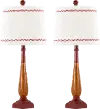 TL25-BASEBALL-RBW WLW2 Baseball Red & White Table Lamps, Set of 2