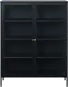 Carmel Black Metal & Glass 55 Tall Cabinet