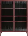 Bronco Red Metal & Glass 55 Tall Display Cabinet
