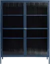 Bronco Blue Metal & Glass 55 Tall Display Cabinet