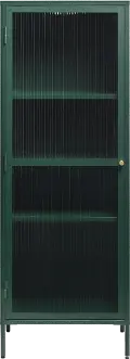 Bronco Green Metal & Glass 63 Tall Display Cabinet