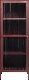 Bronco Red Metal & Glass 63 Tall Display Cabinet