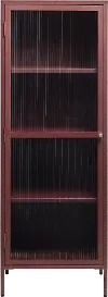 Bronco Red Metal & Glass 63 Tall Display Cabinet