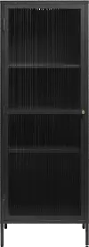 Bronco Black Metal & Glass 63 Tall Display Cabinet