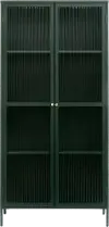 Bronco Green Metal & Glass 75 Tall Display Cabinet