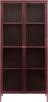 Bronco Red Metal & Glass 75 Tall Display Cabinet