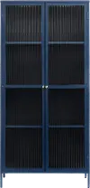 Bronco Blue Metal & Glass 75 Tall Display Cabinet