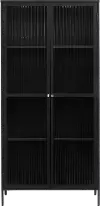 Bronco Black Metal & Glass 75 Tall Display Cabinet