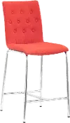 Uppsala Tangerine Counter Height Stool (Set of 2)