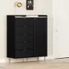 13538 Hype Black Oak 5-Drawer Chest of Drawers - South Shore