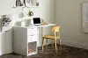 14099 Amyra White and Gold Computer Desk - South Shore