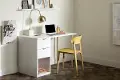 14099 Amyra White and Gold Computer Desk - South Shore