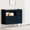 14204 Dylane Navy Blue Changing Table with Storage - South Shore