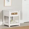 14377 Bloom White & Printed Rattan 1-Drawer Nightstand - South Shore