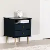 14764 Dylane Navy Blue 2-Drawer Nightstand