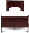 Louis Cherry Twin Sleigh Bed