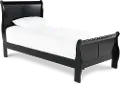 Louis Black Twin Sleigh Bed