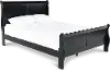 Louis Black Queen Sleigh Bed