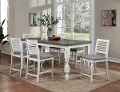 Clabria White and Gray 5 Piece Counter Height Dining Set