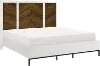 Oslo White and Walnut King Platform Bed