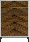 Oslo White and Walnut Chest of Drawers