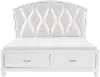 Aria White Queen Storage Bed