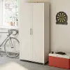 Camberly Framed Ivory Oak 36 Utility Storage Cabinet