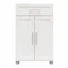 Camberly Framed Ivory Oak Storage Cabinet with Drawer