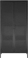 Sunset District Black Tall Metal Storage Cabinet
