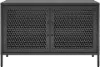 Sunset District Black Metal 2-Door Storage Cabinet