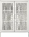 Sunset District White Metal 40 H Accent Cabinet