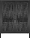Sunset District Black Metal 40 H Accent Cabinet