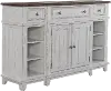 River Place White and Brown Server