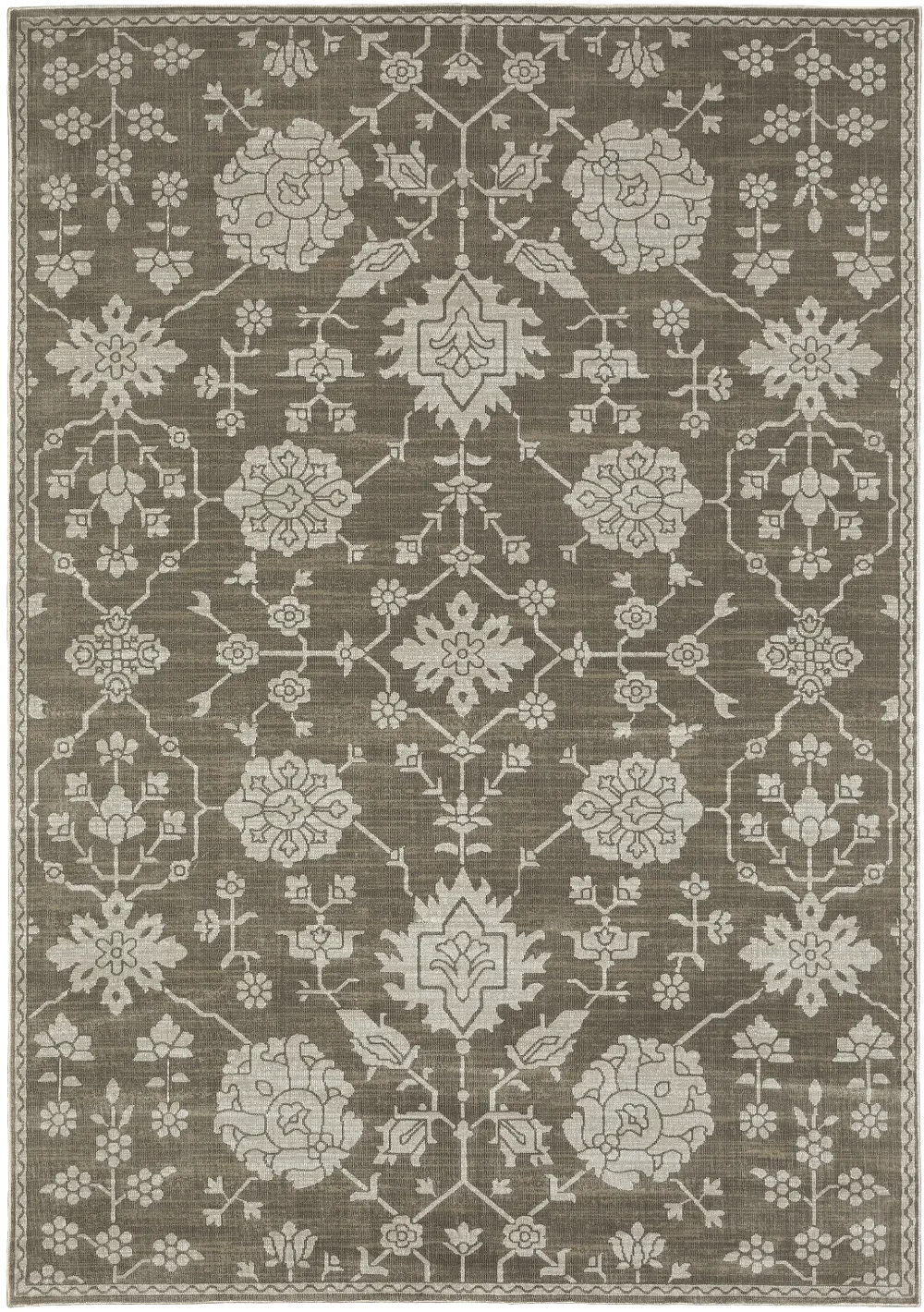 Intrigue 5 x 8 Traditional Gray Area Rug-1