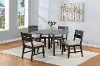 Mathis Gray and Black 5 Piece Dining Room Set