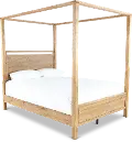 Boho Sandstone Tan King Canopy Bed