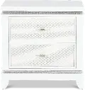 Celeste Sparkle White Nightstand