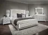 Celeste Sparkle White 4 Piece Queen Bedroom Set