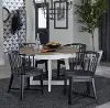 Americana White 5 Piece Dining Room Set with Black Chairs