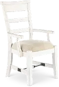 Marina White Sand Dining Arm Chair