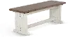 Cove White and Beige Dining Bench