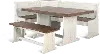 Cove White and Beige 4 Piece Corner Dining Set