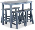 Beach Haven Blue 4 Piece Counter Height Dining Set