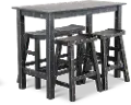 Beach Haven Black 4 Piece Counter Height Dining Set