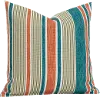 Bacall Orange, Turquoise and White Pillow