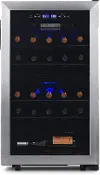 NWC028SS01 NewAir 28 Bottle Freestanding Dual Zone Compressor Wine Fridge - Stainless Steel
