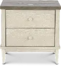 Coastal Farmhouse Gray Nightstand