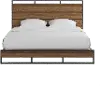 Hedrick Brown and Black Queen Platform Bed
